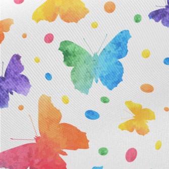 Watercolor Butterfly Midweight Cotton Poplin