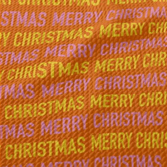 Merry Christmas Text Birdseye Piqué