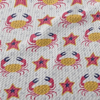 Starfish And Crab Birdseye Piqué