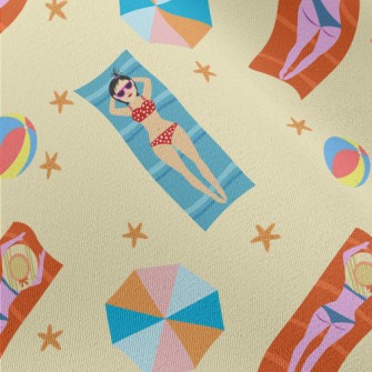 Bikini Girl Sunbathing Chiffon
