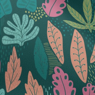 Tropical Fantasy Leaves Chiffon