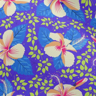 Bright And Colorful Hibiscus F Chiffon