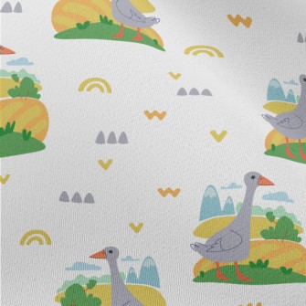 Rural Pastoral Grey Goose Chiffon