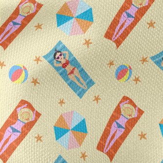 Bikini Girl Sunbathing Waterproof Canvas