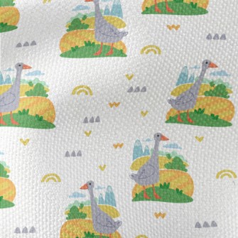 Rural Pastoral Grey Goose Waterproof Canvas