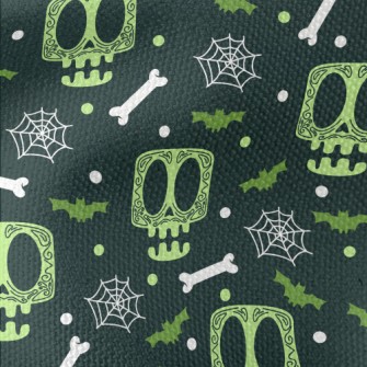 Surprised Skeleton Spider Web Waterproof Canvas