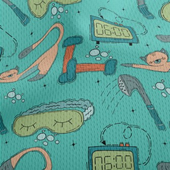 Comfortable Bath Cat Athletic Mesh Flat Back