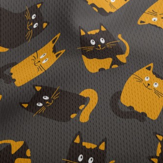 Funny Cat Athletic Mesh Flat Back