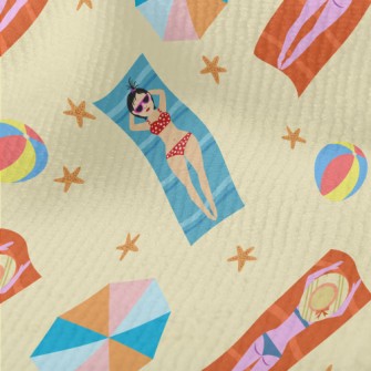 Bikini Girl Sunbathing Terry