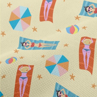 Bikini Girl Sunbathing Performance Linen