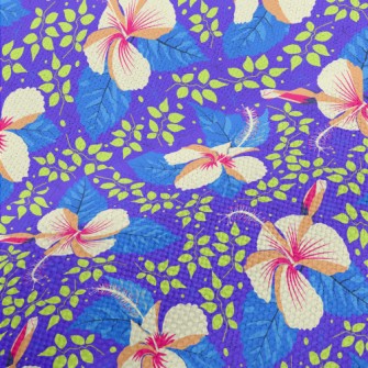Bright And Colorful Hibiscus F Performance Linen