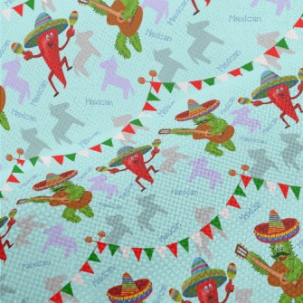 Mexican Dancing Pepper Cactus Performance Linen