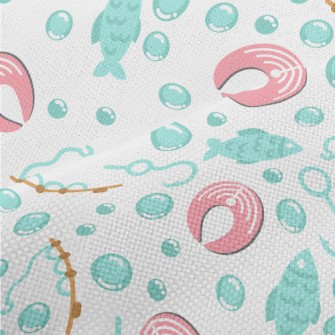 Deep Sea Fish Chunks Performance Linen