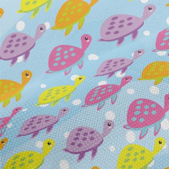 Colorful Glowing Turtle Performance Linen
