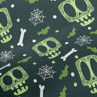 Surprised Skeleton Spider Web Performance Linen