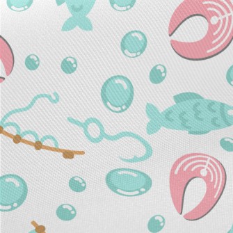 Deep Sea Fish Chunks Twill