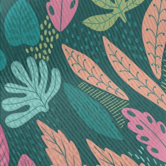 Tropical Fantasy Leaves Standard Corduroy