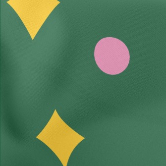 Shiny Two-color Dots Stretch Ponte