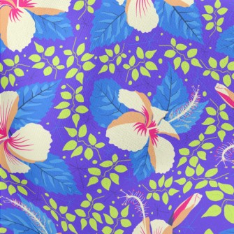 Bright And Colorful Hibiscus F Stretch Ponte