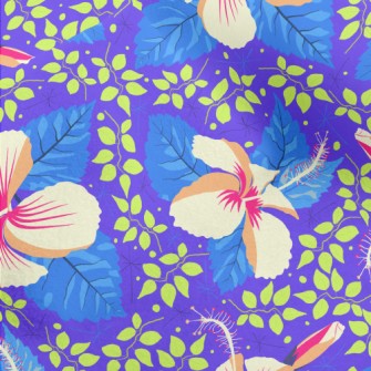 Bright And Colorful Hibiscus F Micro Fleece