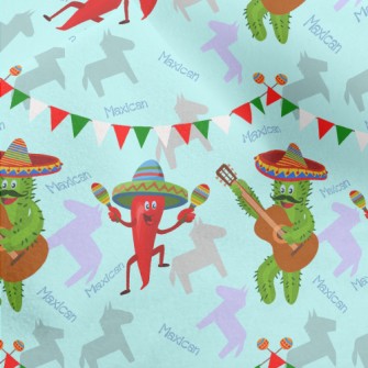 Mexican Dancing Pepper Cactus Micro Fleece