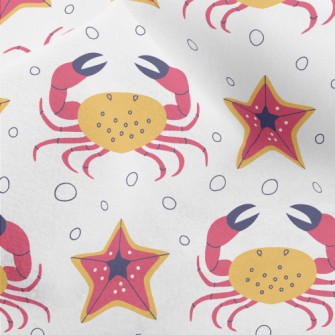 Starfish And Crab Micro Fleece