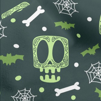 Surprised Skeleton Spider Web Micro Fleece