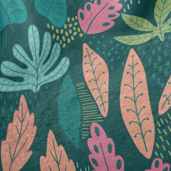 Tropical Fantasy Leaves Minky