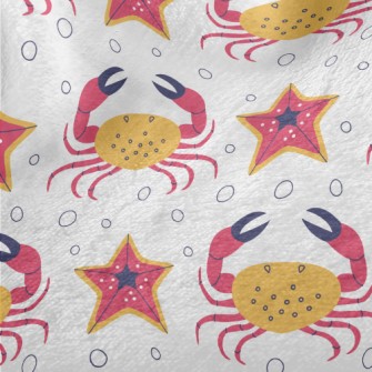 Starfish And Crab Minky