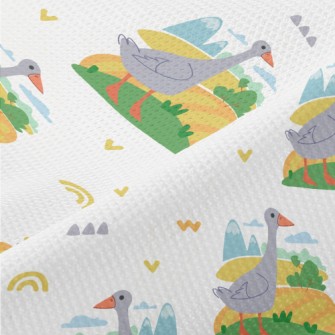 Rural Pastoral Grey Goose Piqué