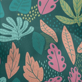 Tropical Fantasy Leaves Lightweight Performance Linen