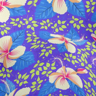 Bright And Colorful Hibiscus F Lightweight Performance Linen