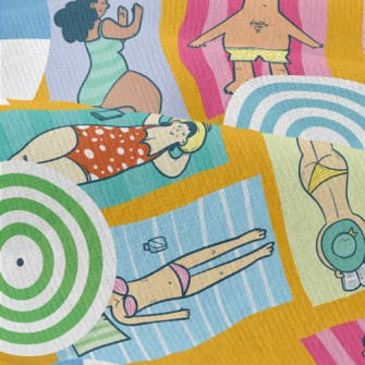 People Sunbathing On The Beach Modern Jersey