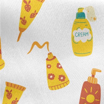 Various Sunscreen Lotions Jersey Backed Fleece