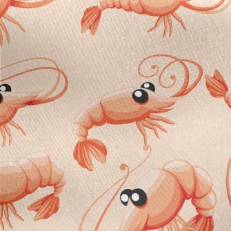 Super Cute Big Eye Shrimp Jersey Backed Fleece