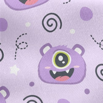 Cheerful One-eyed Monster Jersey Backed Fleece