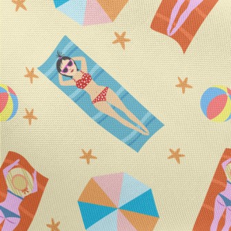 Bikini Girl Sunbathing Pongee