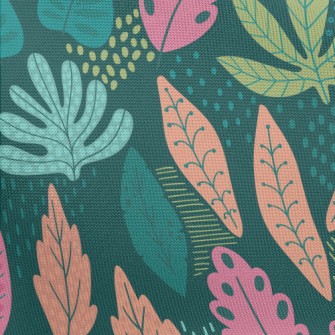 Tropical Fantasy Leaves Pongee