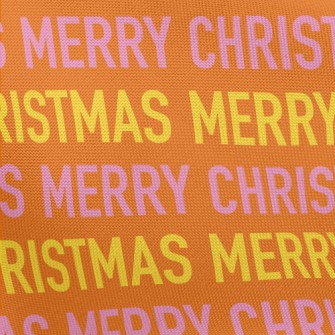 Merry Christmas Text Pongee