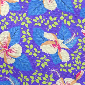 Bright And Colorful Hibiscus F Pongee