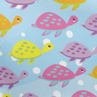 Colorful Glowing Turtle Pongee
