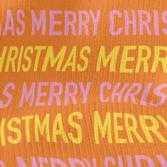 Merry Christmas Text Stretch Jersey
