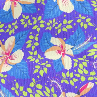Bright And Colorful Hibiscus F Stretch Jersey