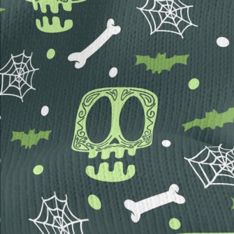 Surprised Skeleton Spider Web Stretch Jersey
