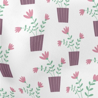 Three Pretty Little Flowers Lightweight Cotton Poplin