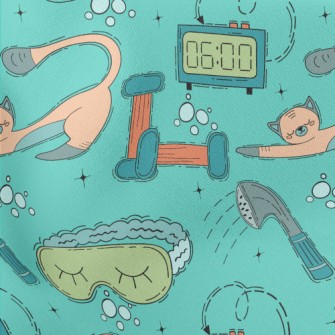 Comfortable Bath Cat Lightweight Cotton Poplin