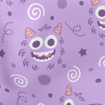 Small Horned Big Eyed Monster Lightweight Cotton Poplin