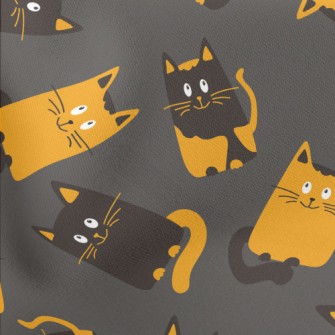 Funny Cat Lightweight Cotton Poplin