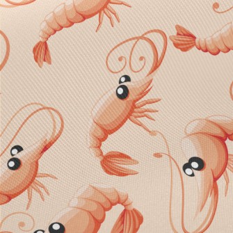 Super Cute Big Eye Shrimp Midweight Cotton Poplin