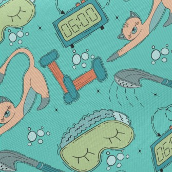 Comfortable Bath Cat Midweight Cotton Poplin